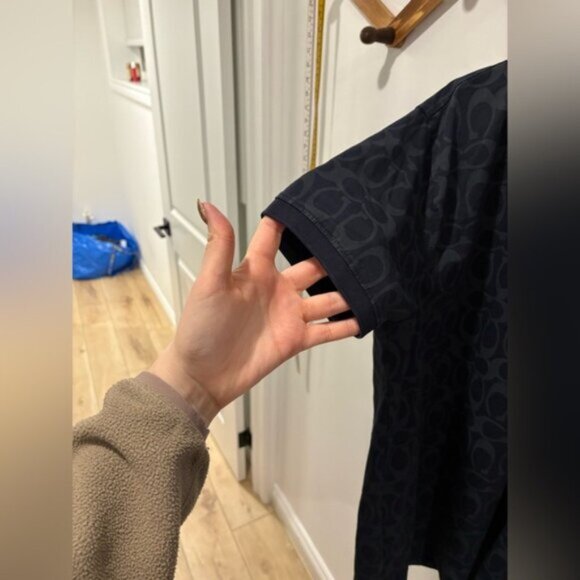 Coach Signature Polo shirt in a dark navy - Picture 3 of 8